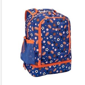 Bentgo Kids Sports Print Backpack - Blue and Orange
